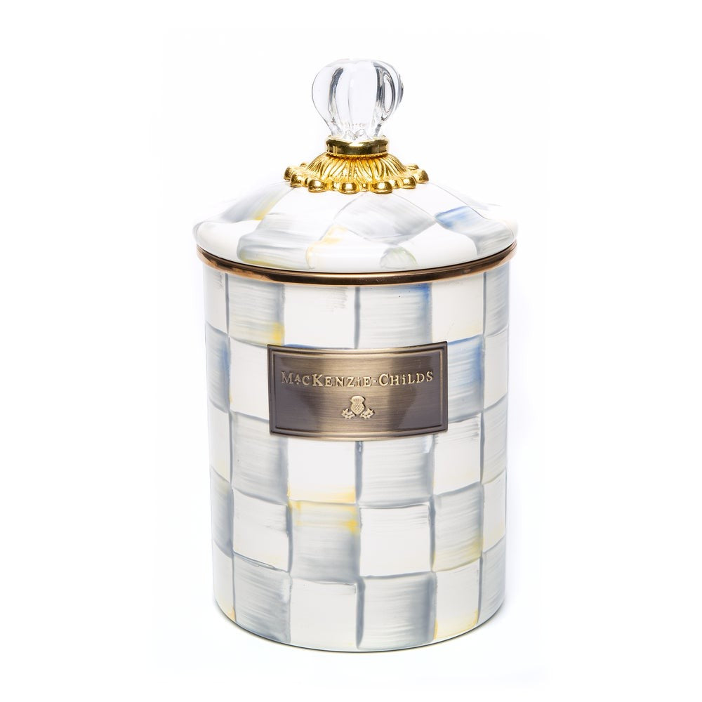 Mackenzie-chilllds Sterling Check Enamel Canisters - Image 7