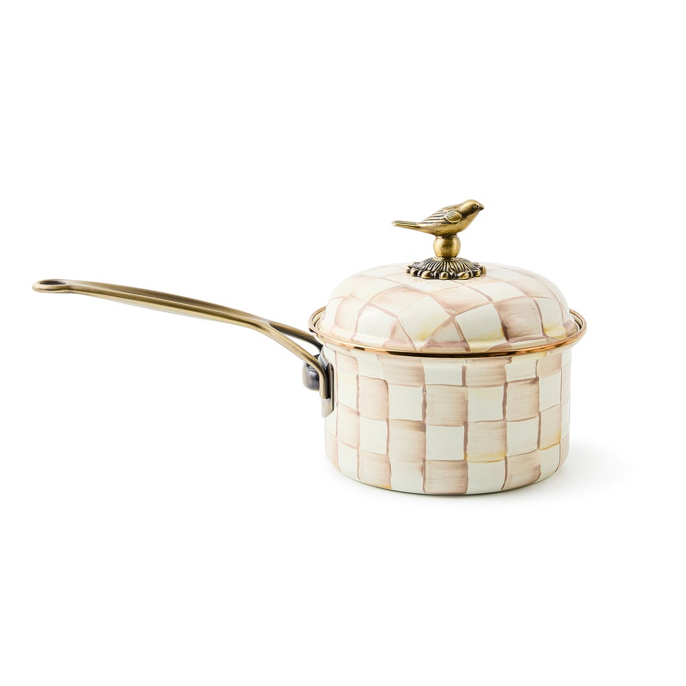 MACKENZIE-CHILDS Mackenzie-chilllds Mocha Check Cookware - Image 9
