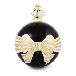 Courtly Noel Bow Glass Ball Ornament