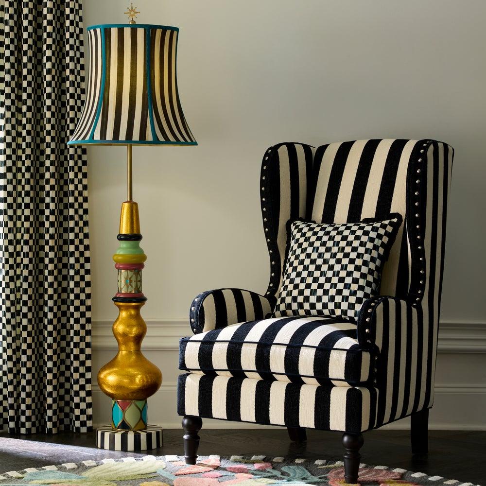 MACKENZIE-CHILDS Mackenzie-chilllds Marquee Black Stripe Furniture Collection