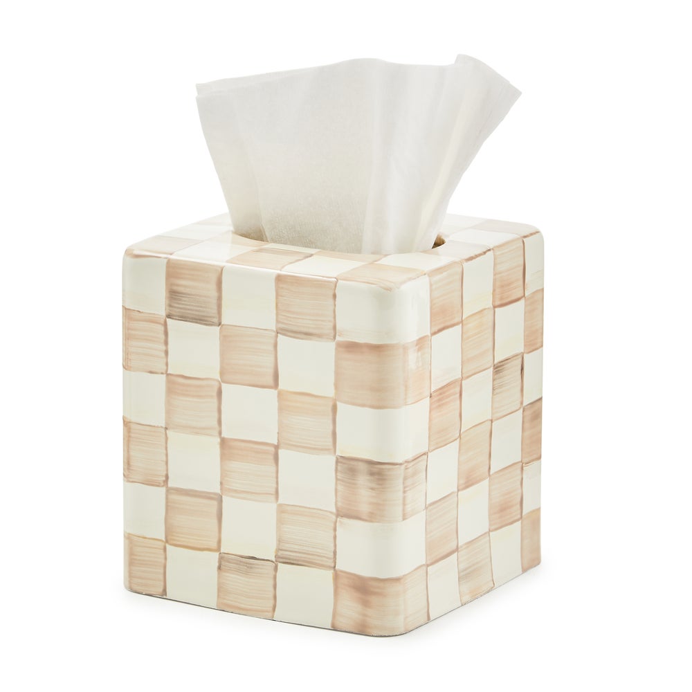 MACKENZIE-CHILDS Mackenzie-chilllds Mocha Check Enamel Bath Collection - Image 2
