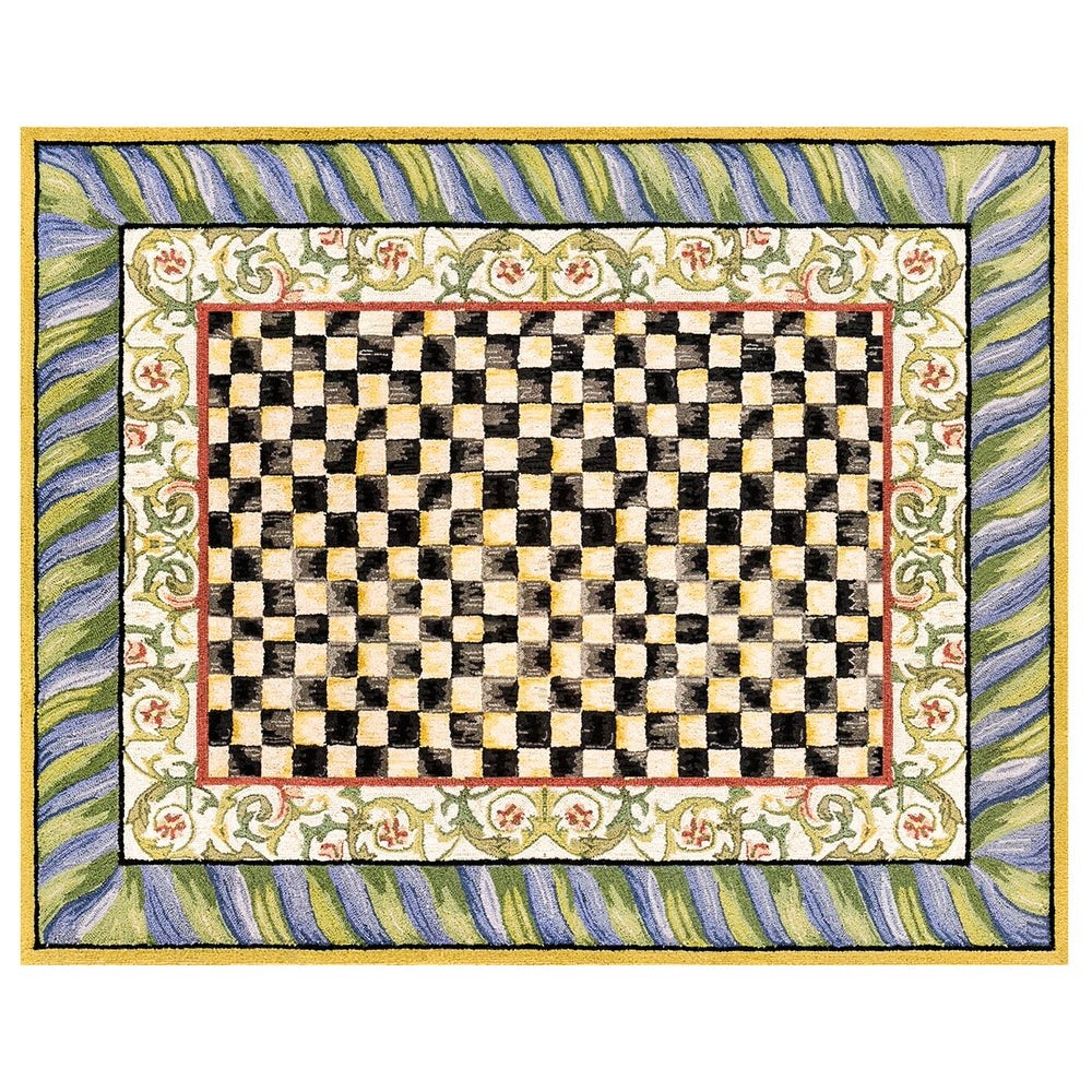 Courtly Check Purple & Green Washable Rug - Image 9