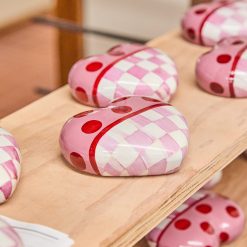 Alternative view of MACKENZIE-CHILDS Mackenzie-chilllds Pink Dotty Heart Ceramic Decor