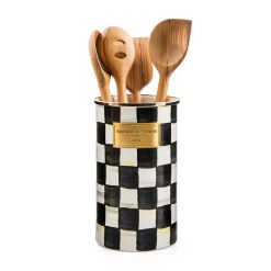Alternative view of Check Enamelware Utensil Holder
