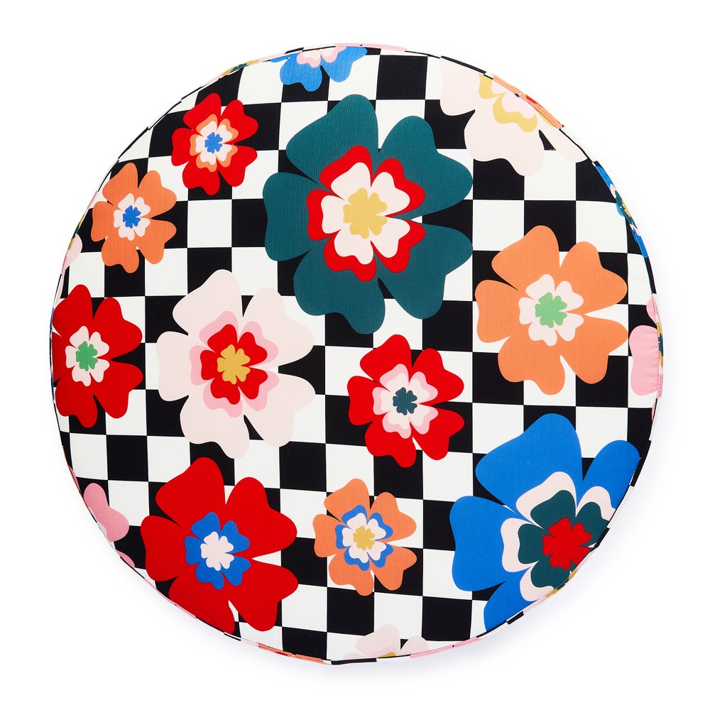 MACKENZIE-CHILDS Mackenzie-chilllds Outdoor Dolce Vita Jumbo Upholstered Ottoman - Image 3