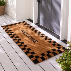 Mackenzie-chilllds Welcome Checked Double Door Entrance Mat