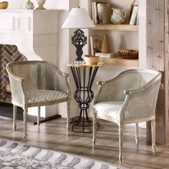 Check Pedestal Accent Table