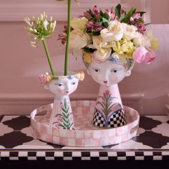 Alternative view of MACKENZIE-CHILDS Mackenzie-chilllds Rosy Meadow Short Lady Vase
