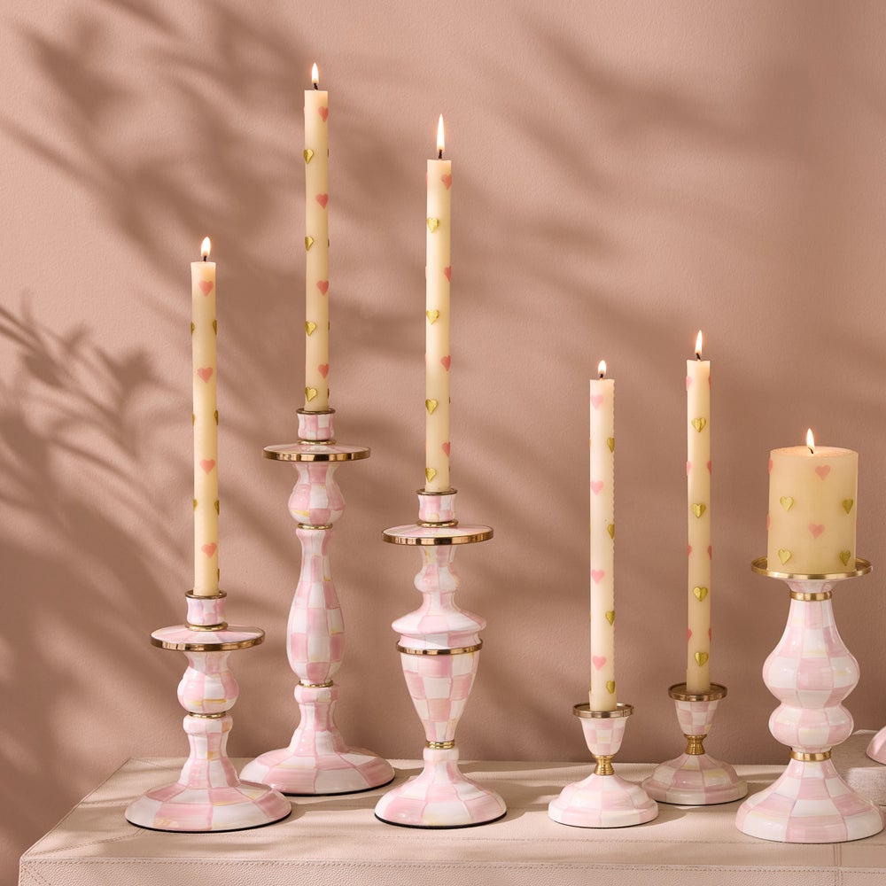 MACKENZIE-CHILDS Mackenzie-chilllds Heart Dinner Candles, Set of 2