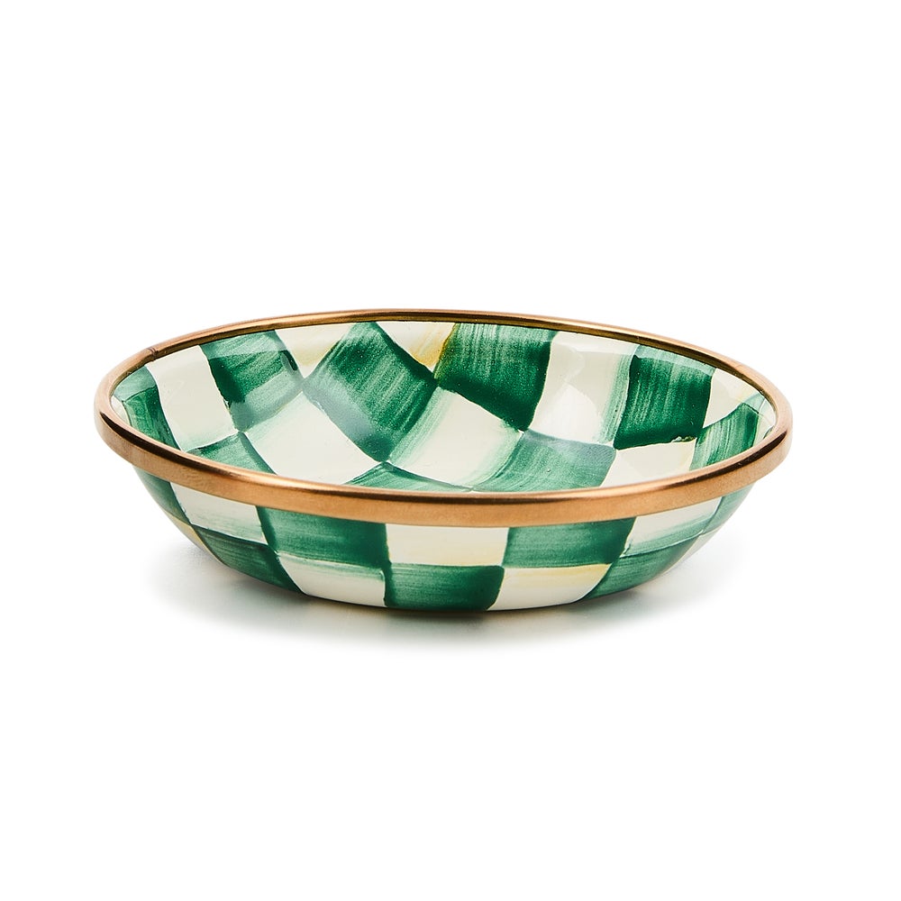 Emerald Check Dipping Bowl