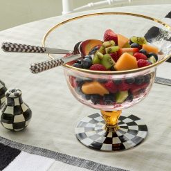 Alternative view of Courtly Check Glass Pedestal Bowl