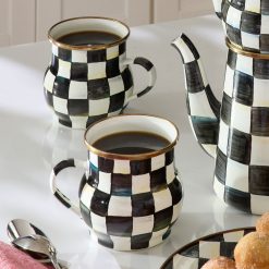 Check Enamel Mug
