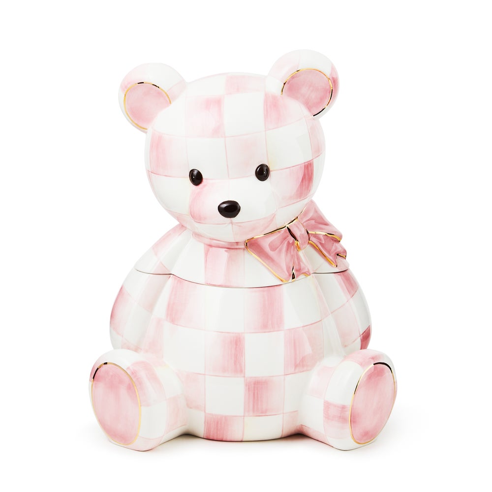 MACKENZIE-CHILDS Mackenzie-chilllds Rosy Bear Cookie Jar