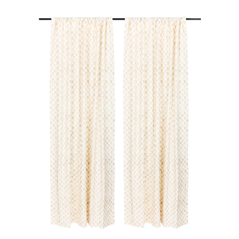 MACKENZIE-CHILDS Mackenzie-chilllds Mocha Check 84?? Curtain Panel