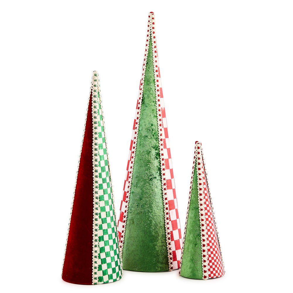 Check It Out Fabric Cone Trees, Set of 3