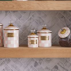 MACKENZIE-CHILDS Mackenzie-chilllds Rosy Check Enamel Canisters