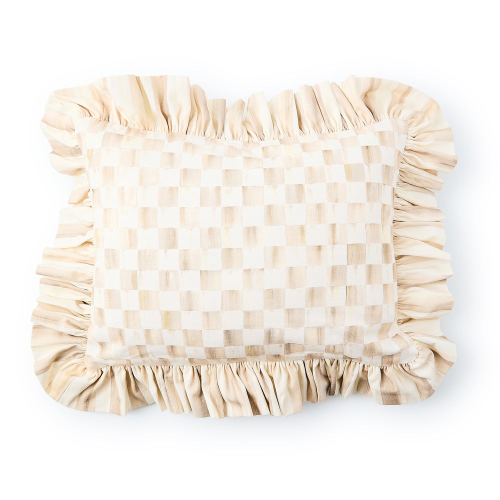 Check Ruffle Pillow - Image 9