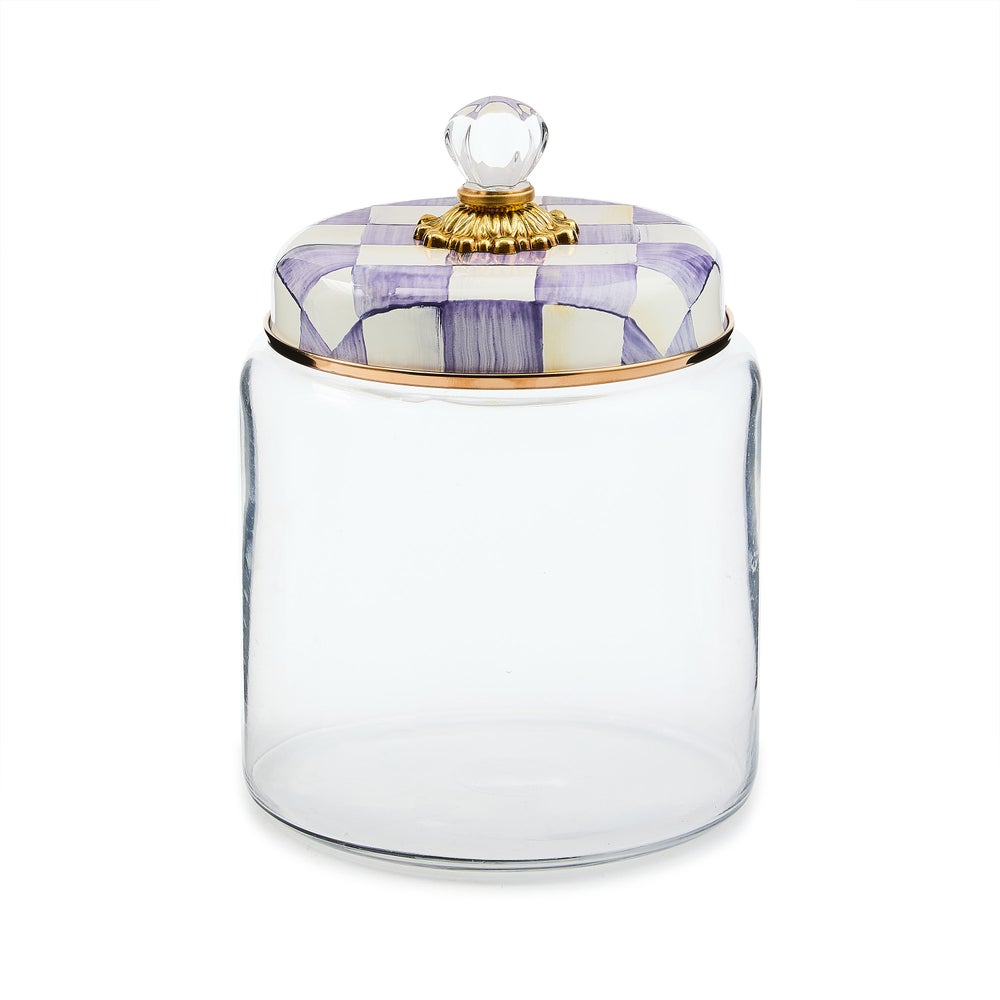 Mackenzie-chilllds Violet Check Kitchen Canisters - Image 2