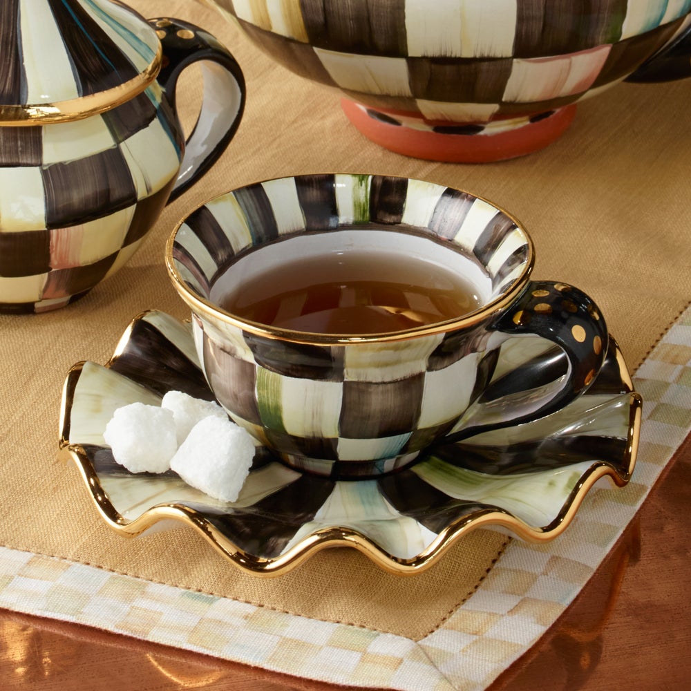 Ceramic Teacup & Saucer - Image 3
