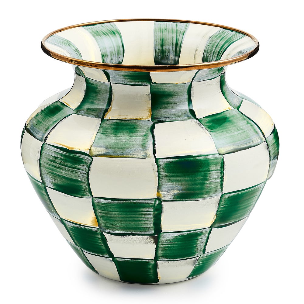Check Enamel Large Vase - Image 4