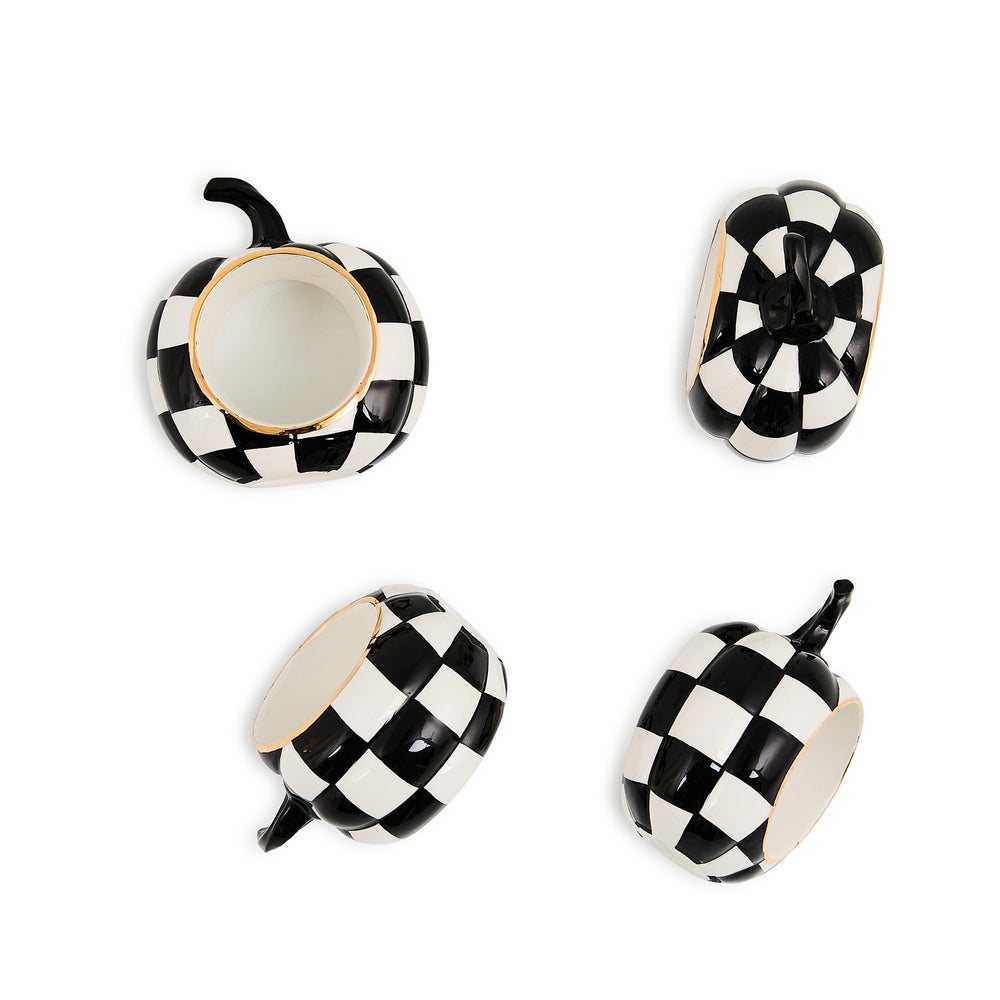 Courtly Check Pumpkin Napkin Rings, Set of 4 - Image 3