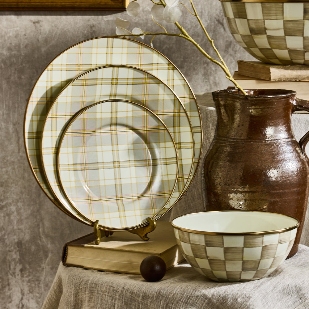 MACKENZIE-CHILDS Mackenzie-chilllds Latte Tartan Dinnerware - Image 10