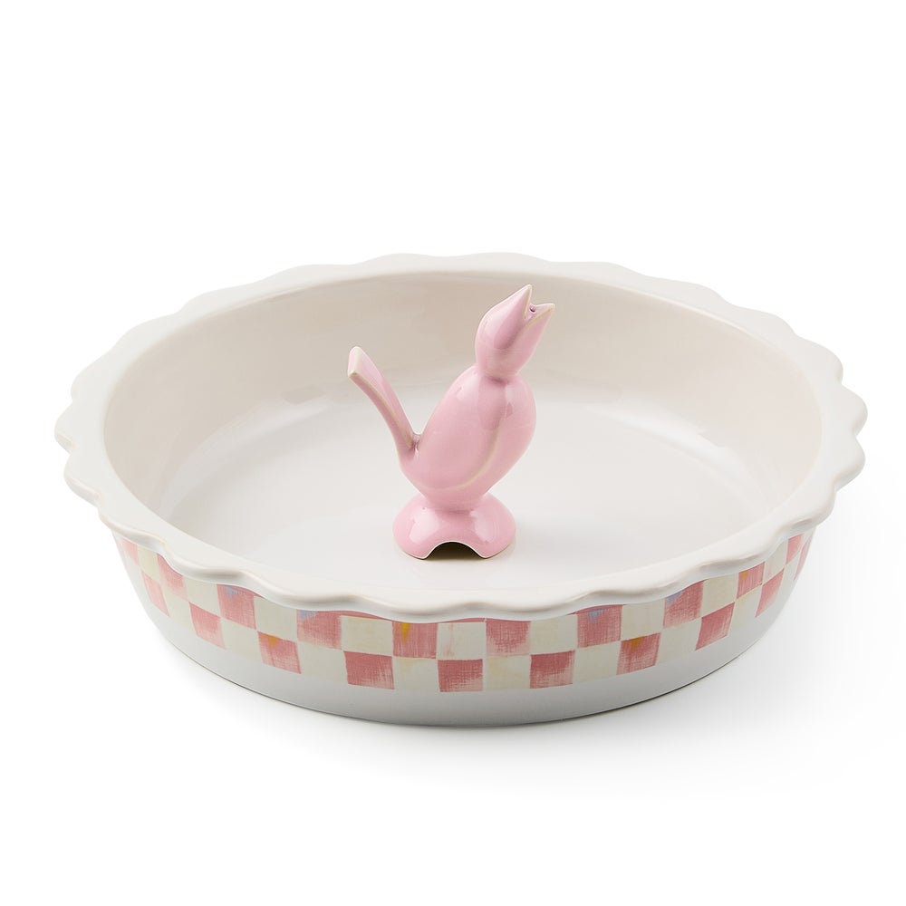 Check Everyday Pie Plate with Pie Bird - Image 4