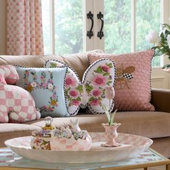 Alternative view of Butterfly Shaped Floral Throw Pillow