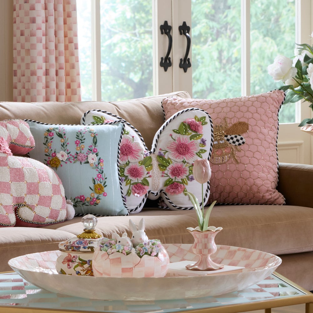 Butterfly Shaped Floral Throw Pillow - Image 2