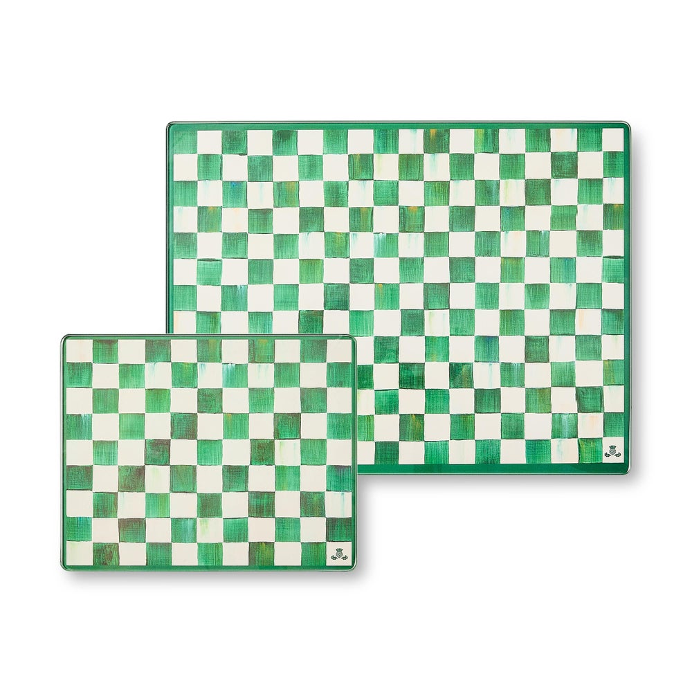 Check Glass Cutting Board, Set of 2 - Image 4