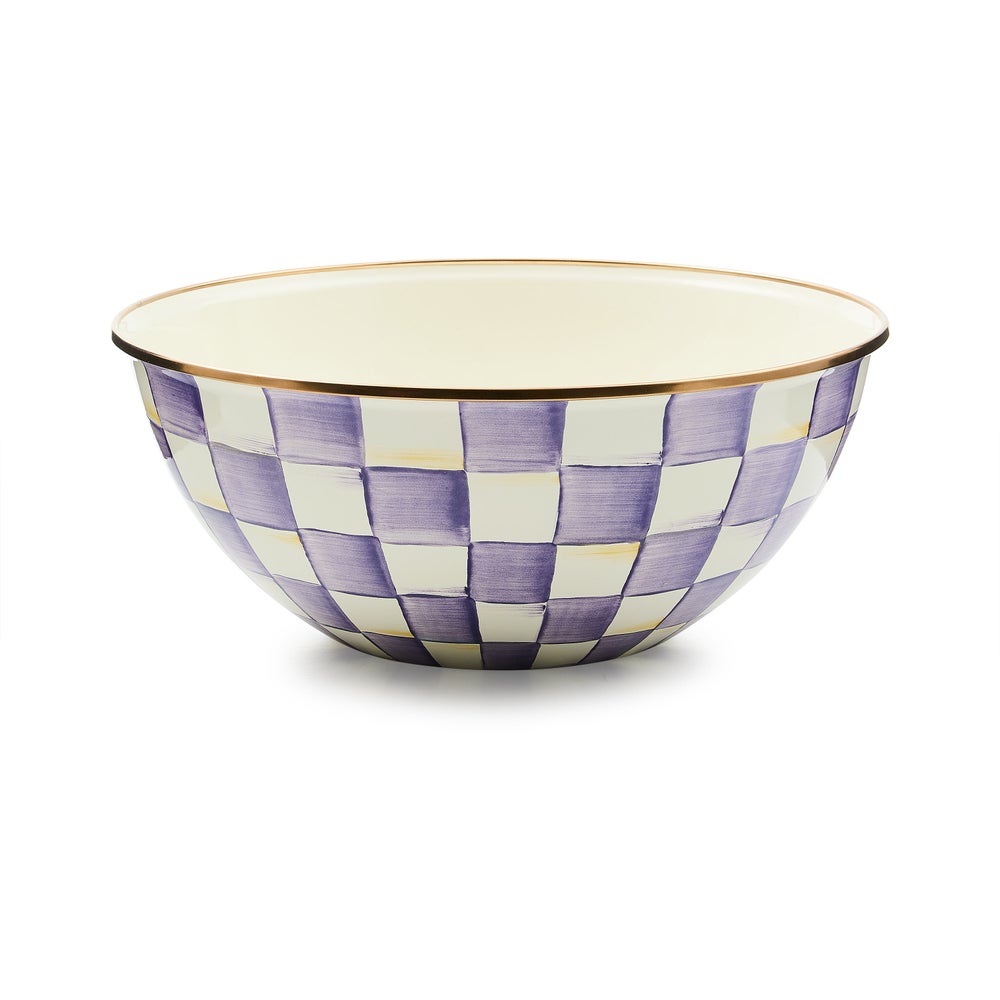 Mackenzie-chilllds Violet Check Enamel Everyday Bowl - Image 8