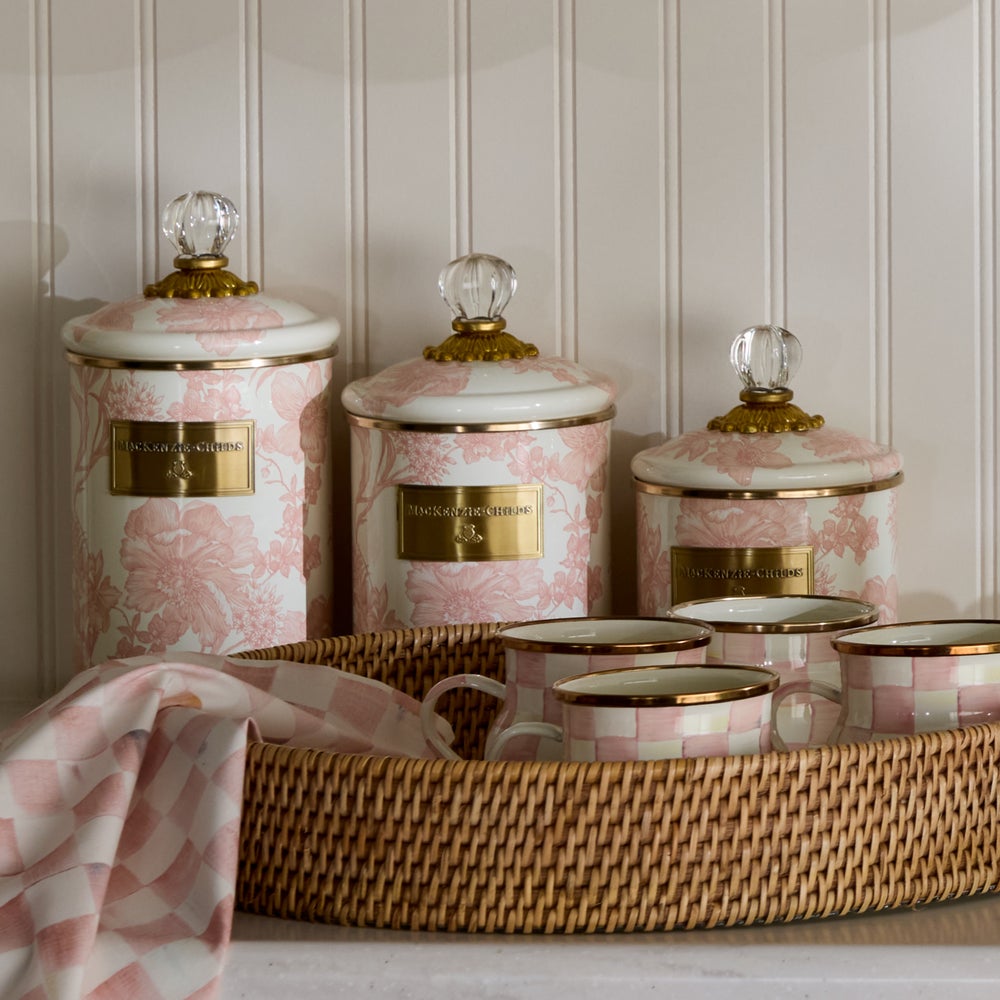 MACKENZIE-CHILDS Mackenzie-chilllds Rosy English Garden Enamel Canisters - Image 12