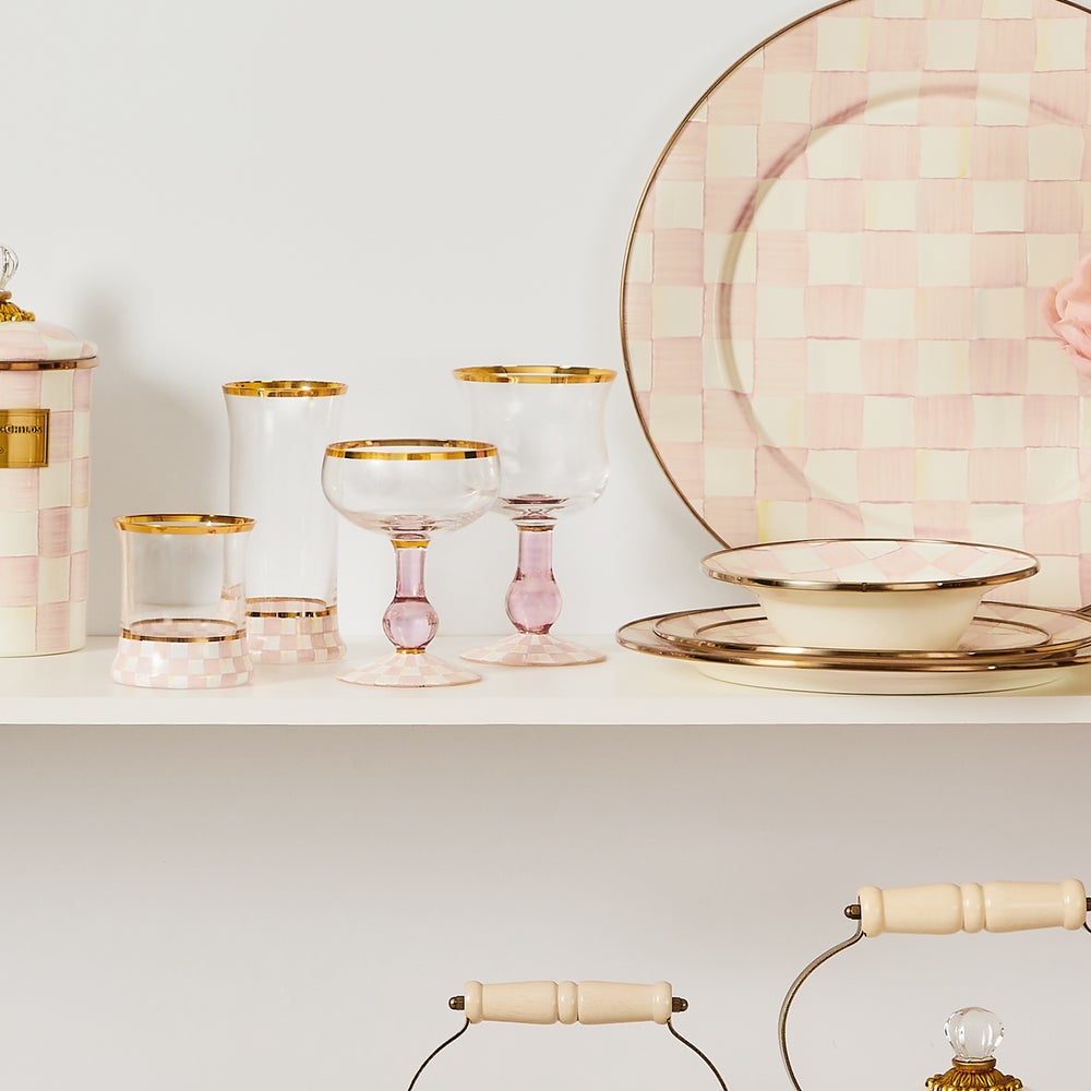 MACKENZIE-CHILDS Mackenzie-chilllds Rosy Check Glassware - Image 17