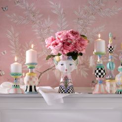 Alternative view of MACKENZIE-CHILDS Mackenzie-chilllds Rosy Meadow Pillar Candle Holders, Set of 3