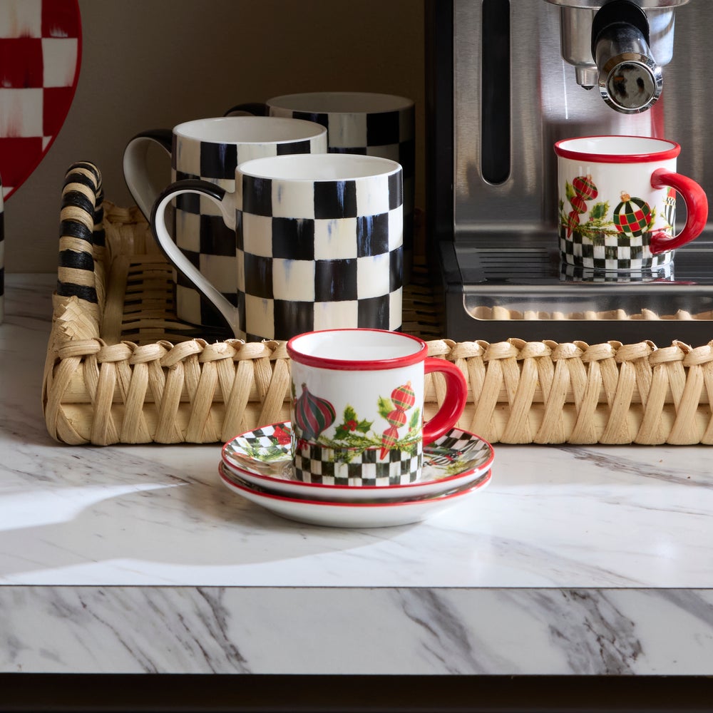 Deck the Halls Espresso Cup & Saucer, Set of 2 - Image 2