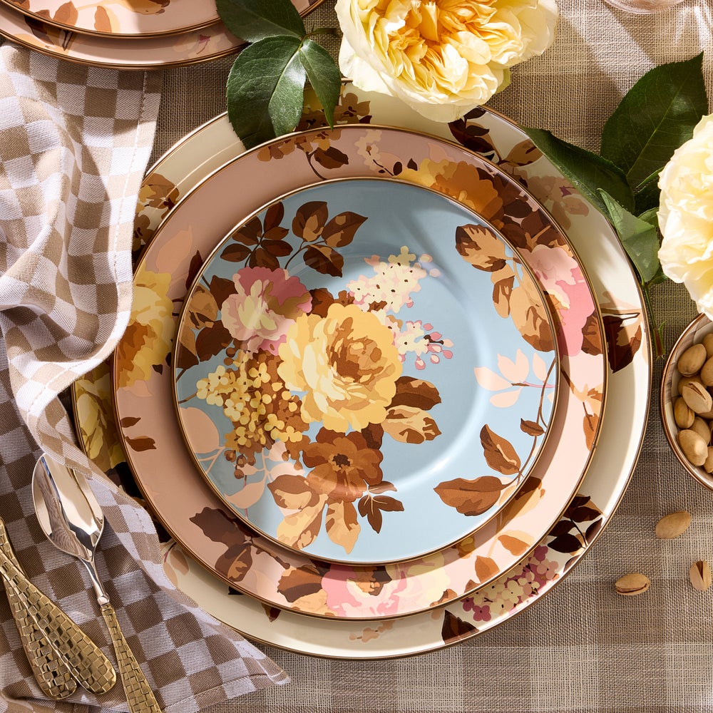 Mackenzie-chilllds Wild Rose White Enamel Dinnerware - Image 13