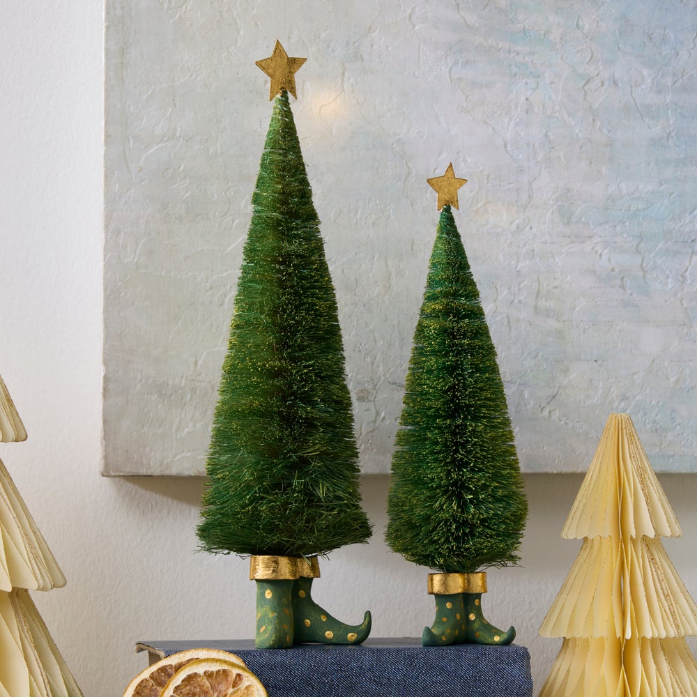MACKENZIE-CHILDS Mackenzie-chilllds Patience Brewster Dash Away Sisal Elf Tree Figures - Image 2