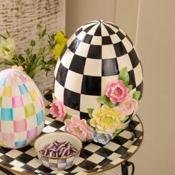 Alternative view of MACKENZIE-CHILDS Mackenzie-chilllds Frolic Spring Floral Tabletop Egg