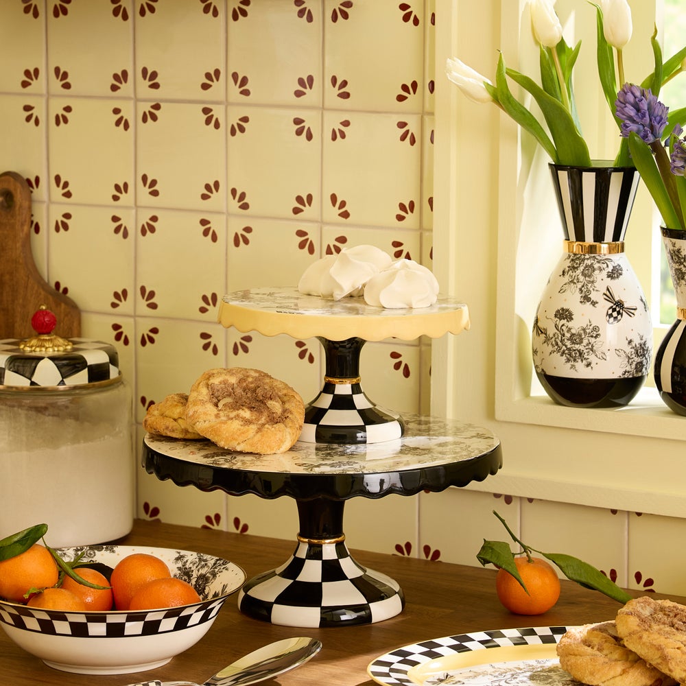 Bee Toile Pedestal Platter - Image 3