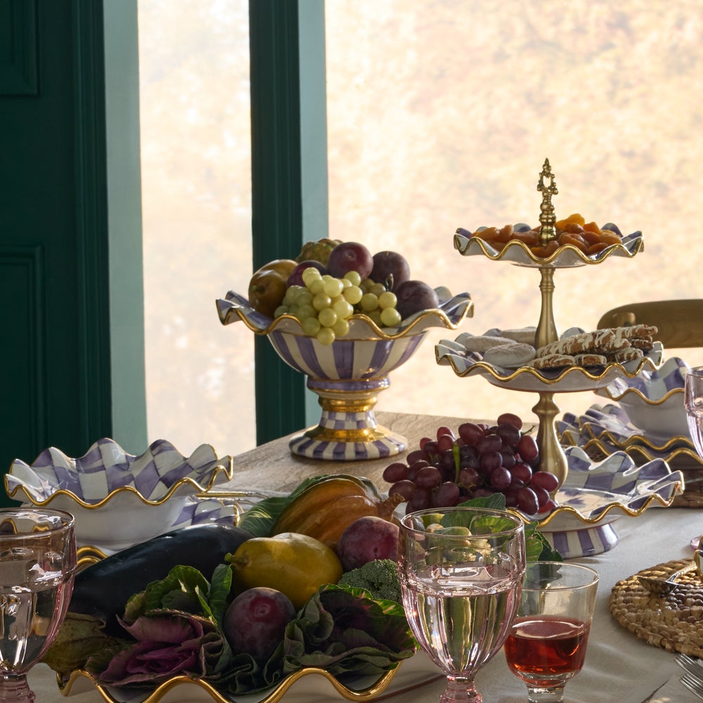 Check Ceramic Compote - Image 3