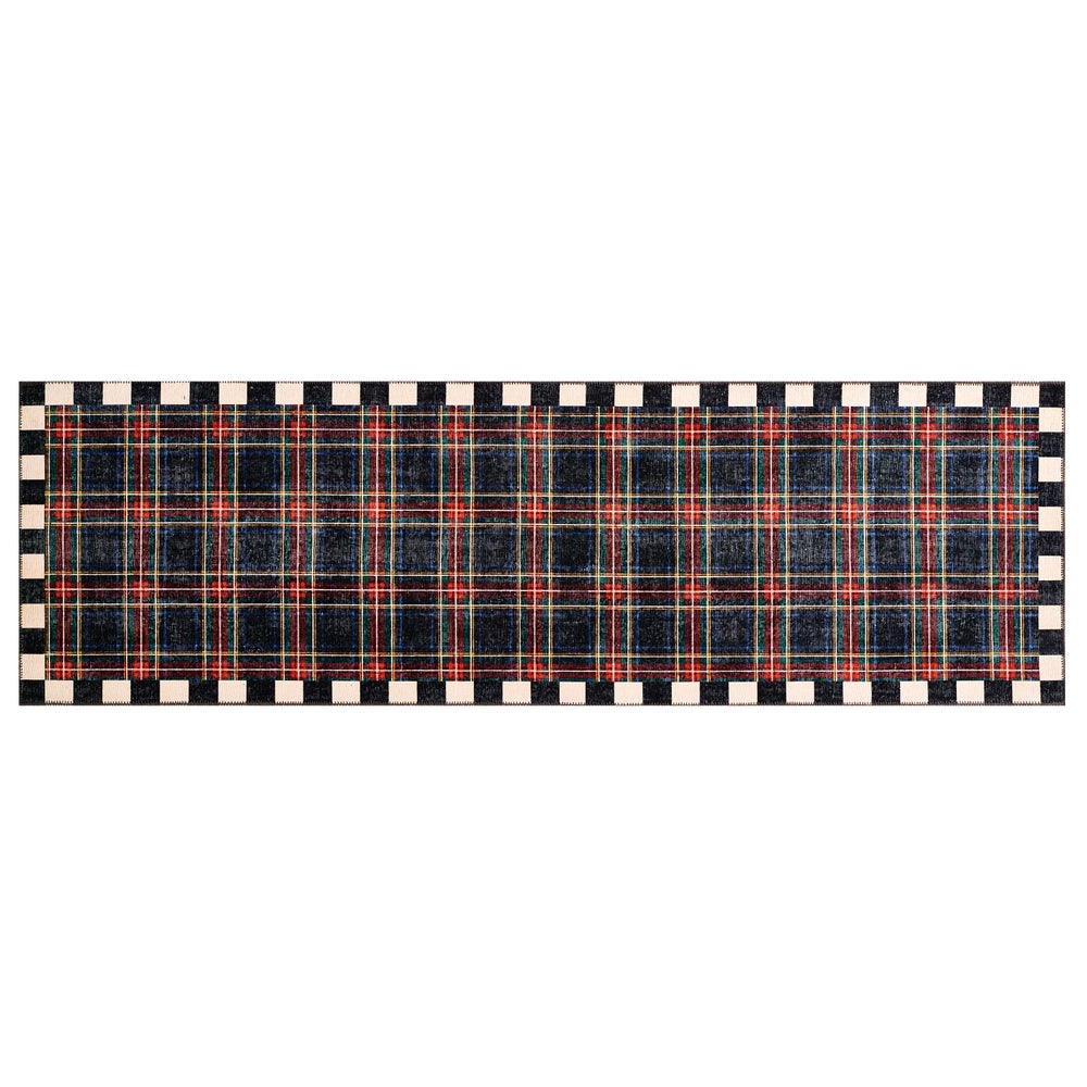 Mackenzie-chilllds Stewart Tartan Black 2’6″ x 8′ Washable Runner