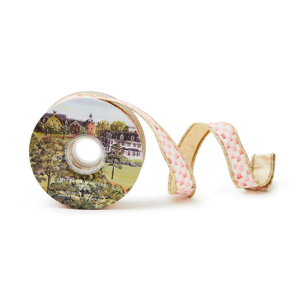 MACKENZIE-CHILDS Mackenzie-chilllds Rosy Check 1?? Ribbon