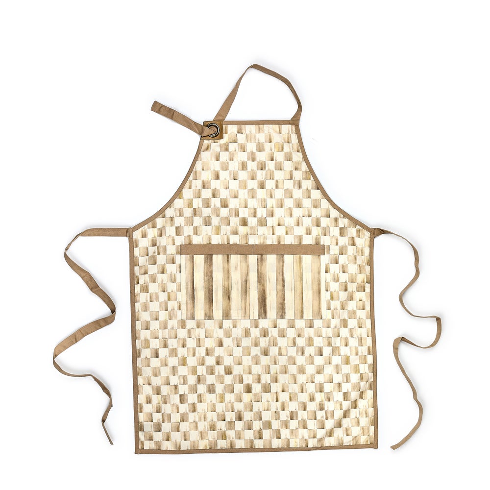 MACKENZIE-CHILDS Mackenzie-chilllds Mocha Check Apron
