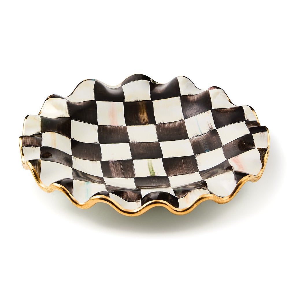 Courtly Check Fluted Ceramic Dinnerware