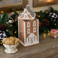 Alternative view of MACKENZIE-CHILDS Mackenzie-chilllds Gingerbread House Ceramic Cookie Jar