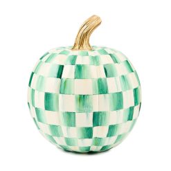 MACKENZIE-CHILDS Mackenzie-chilllds Emerald Check Small Pumpkin