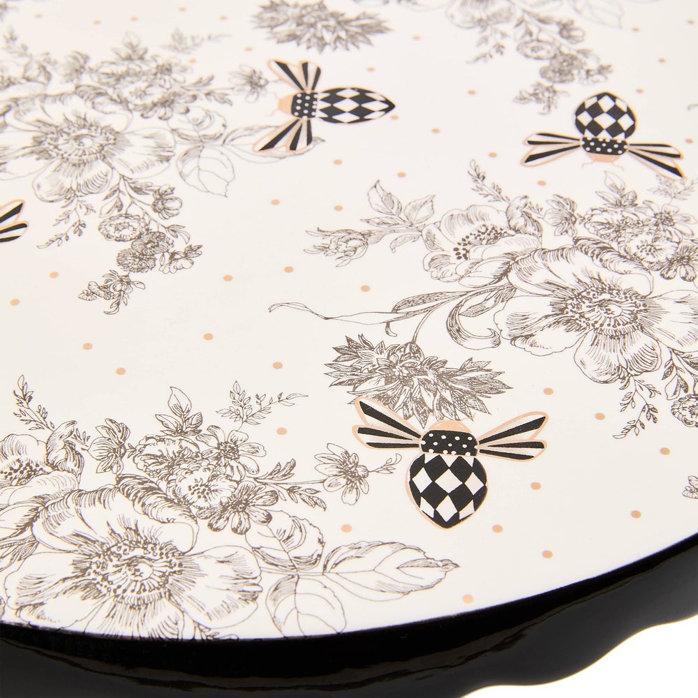 Bee Toile Pedestal Platter - Image 6