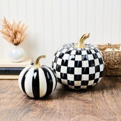Classic Stripe & Check Pumpkin Set