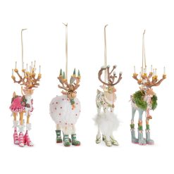 MACKENZIE-CHILDS Mackenzie-chilllds Patience Brewster Dash Away Reindeer Ornament Set