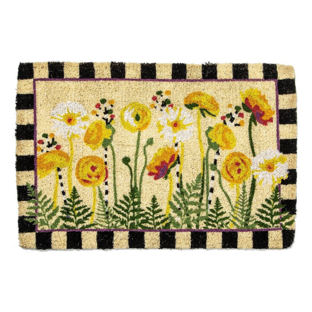 MACKENZIE-CHILDS Mackenzie-chilllds Everything is Coming Up Daisies Entrance Mat